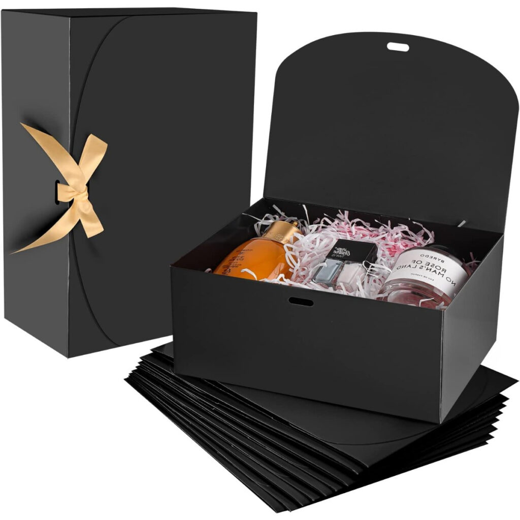 Kraft Paper Gift Boxes with Ribbon