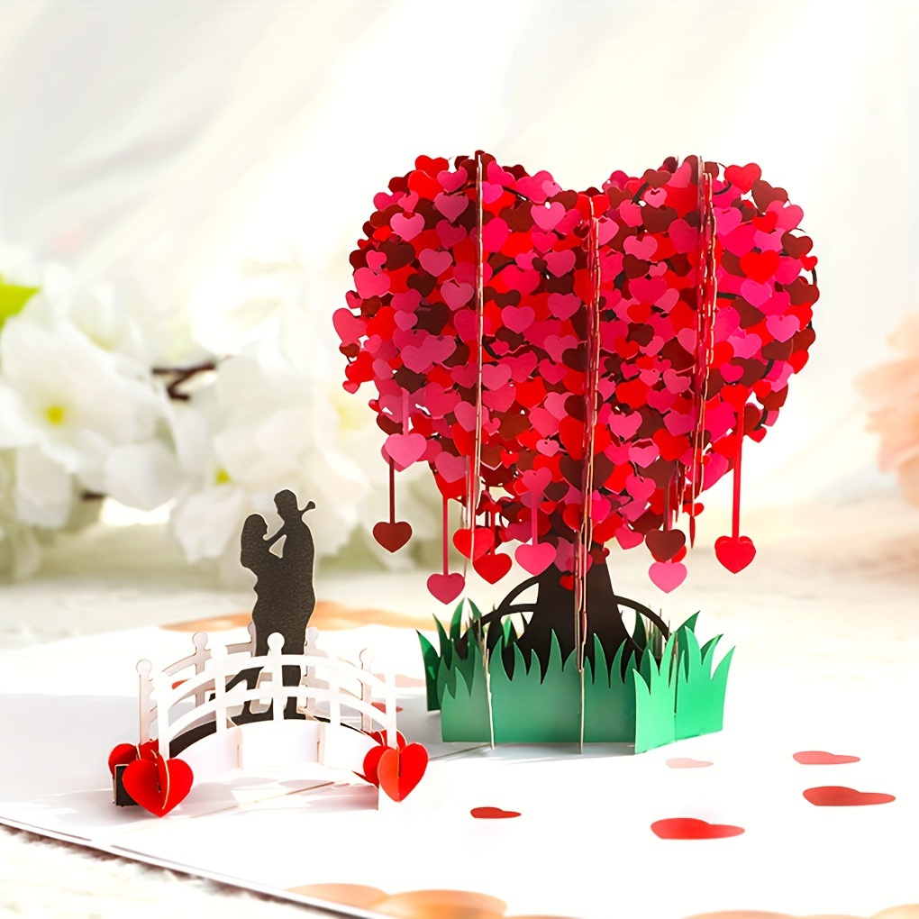 3D Love Tree Pop-Up Greeting Card